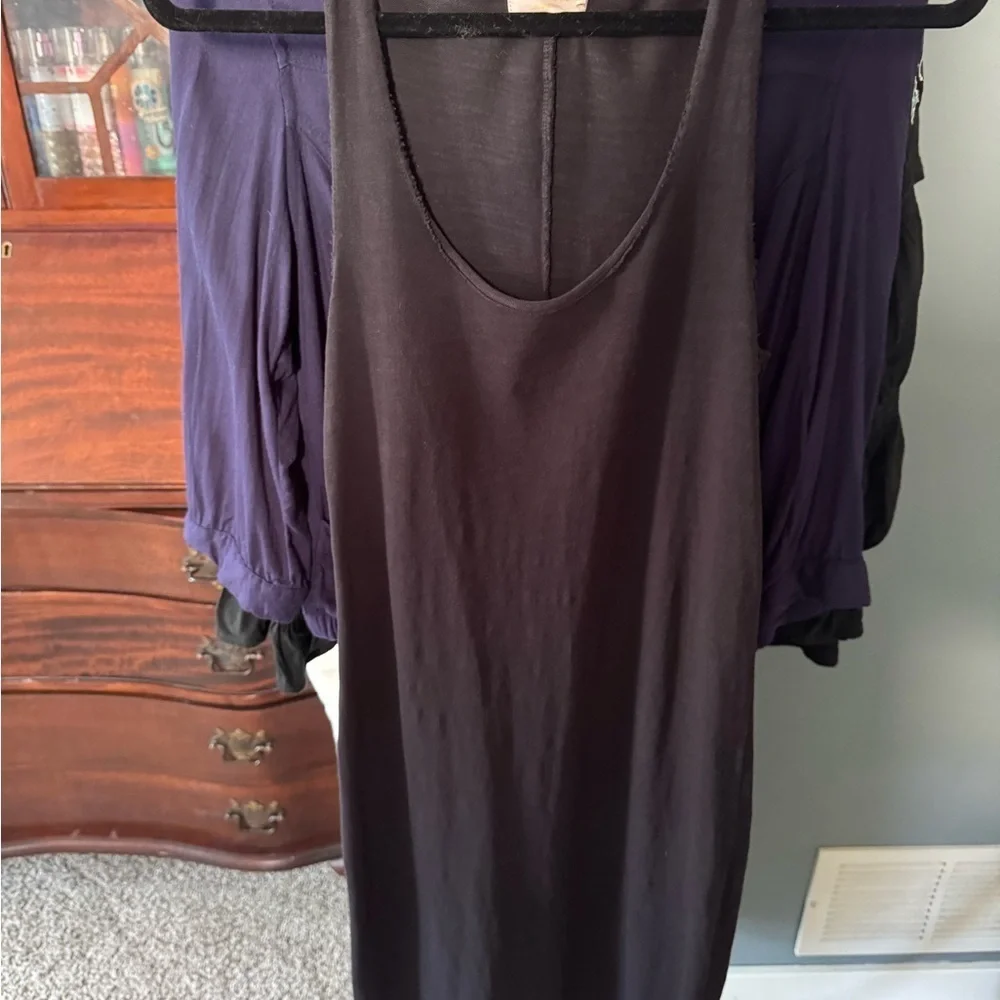 Nation LTD Black Tank Dress Raw hem Size Xs - Picture 4 of 7